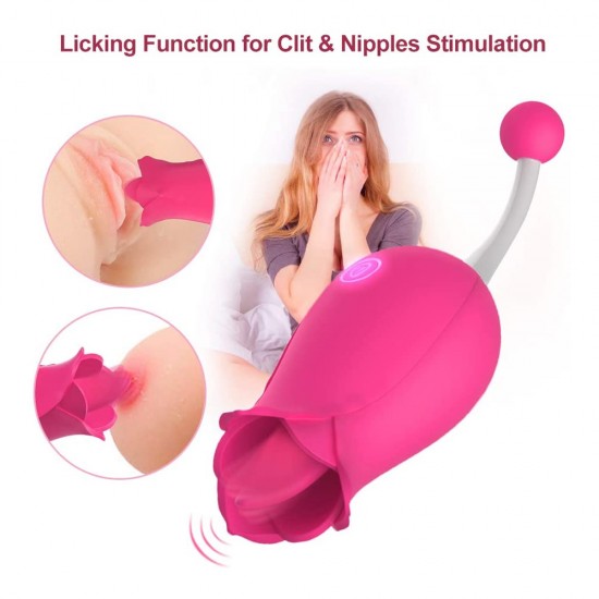 2 In 1 Tongue Stimulator Vaginal Breast Nipple Massager