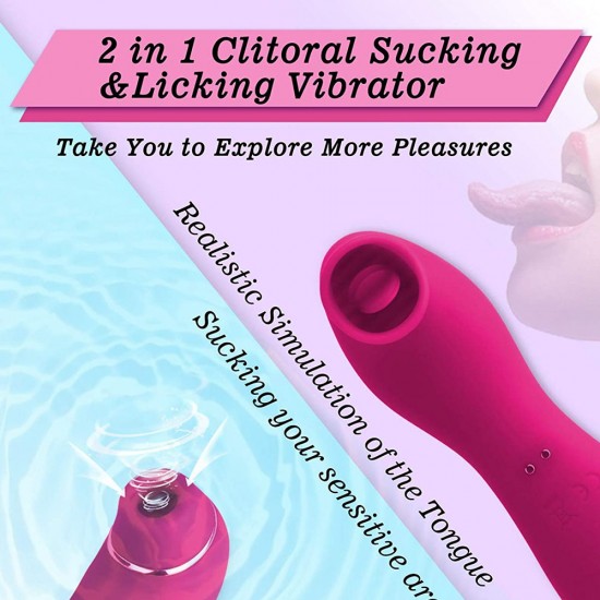 2 in 1 Clit Vibrator Sucking Toy Clit Sucker