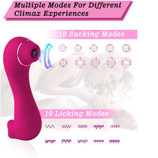 2 in 1 Clit Vibrator Sucking Toy Clit Sucker