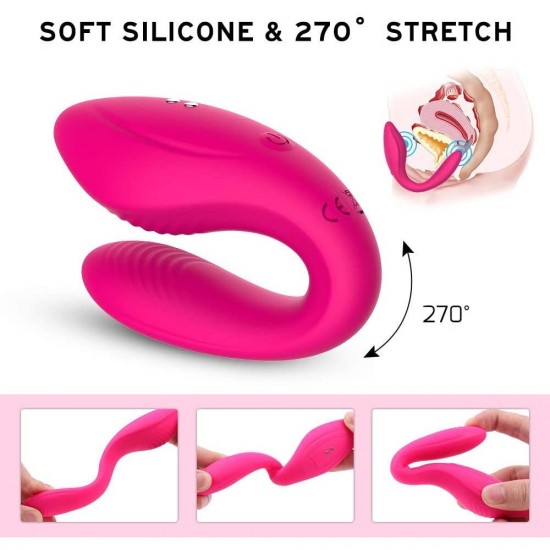 2 in 1 Couples Vibrator India Clitoral G-spot Vibrator Waterproof 10 Powerful Vibrating Modes