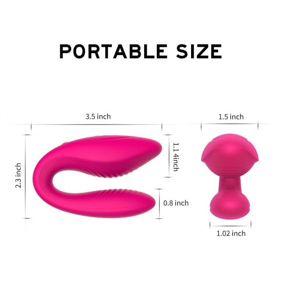 2 in 1 Couples Vibrator Clitoral G-spot Vibrator Waterproof 10 Powerful Vibrating Modes