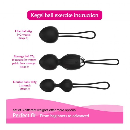 2 in 1 Kegel Balls Ben Wa Balls Sets Women Pelvic Exercise Ball Tightening Women Pelvic Floor Strengthening