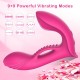 Realistic Dildos Butterfly Vibrator with 9+9 Powerful Vibrating Modes, Long Distance Play Panty Dildo Adult Sex Toys for Women & Couple (Rose)