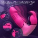 3IN1 App Remote Control Vibrator Wearable Adult Toys with 9 Vibrating Rabbit Ears & 9 ThrustingClitoral Dildos