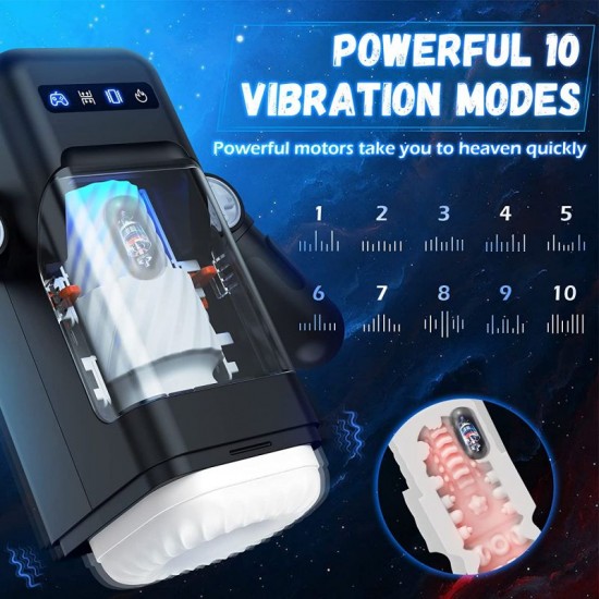 Automatic Stroker with 10 Thrusting & Vibration Modes & Heating Function