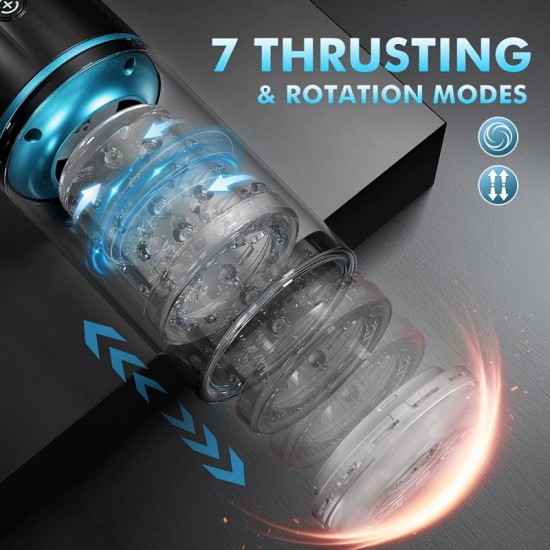 Hands Free Automatic Pussy Stroker with 7 Thrusting & Rotating
