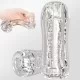 Manual Transparent Pussy Stroker with Vagina Textured Manual Transparent Pussy Stroker with Vagina Textured