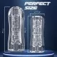 Manual Transparent Pussy Stroker with Vagina Textured Manual Transparent Pussy Stroker with Vagina Textured