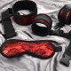 Rory Adjustable Handcuffs Collar Blindfold SM Kit