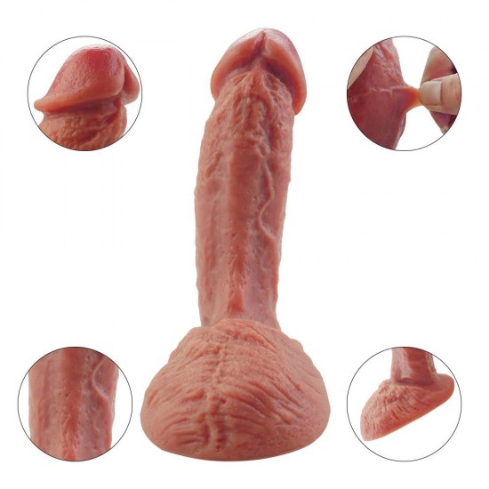 7.3 Inch Ultra Realistic Dual Density Liquid Silicone Suction Cup Dildo