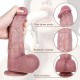 7.8 Inch Luxe Realistic Dual Density Liquid Silicone Suction Cup Dildo with Balls
