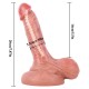 7.9 Inch Ultra Realistic Dual Density Silicone Built-in Keel Strong Suction Cup Dildo with Balls