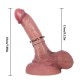 7.1 Inch Ultra Realistic Dual Density Liquid Silicone Strong Suction Cup Dildo with Balls