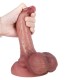 7.1 Inch Ultra Realistic Dual Density Liquid Silicone Strong Suction Cup Dildo with Balls