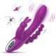 3 In 1 Rabbit Vibrator G Spot Clitoris Stimulation Clit Anal Stimulating Rechargeable