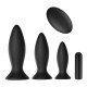 3Pcs Anal Vibrator Set Anal Training Kit 9 Vibration Modes Remote Control Suction Cup