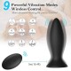 3Pcs Anal Vibrator Set Anal Training Kit 9 Vibration Modes Remote Control Suction Cup