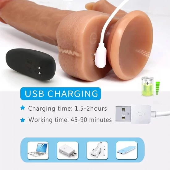 8.5" Vibrating Thrusting Dildo Heating Vibrator 7 Thrusting Rotation 10 Vibration Licking Modes Adult Toys India 8.5" Vibrating Thrusting Dildo Heating Vibrator 7 Thrusting Rotation 10 Vibration Licking Modes Adult Toys India