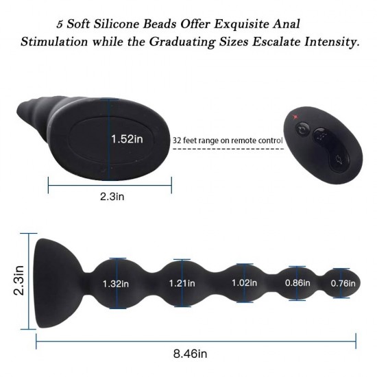 Anal Vibrator Anal Beads 10 Stimulation Patterns 3 Speeds Wireless Remote Control Anal Sex Toy Anal Vibrator Anal Beads 10 Stimulation Patterns 3 Speeds Wireless Remote Control Anal Sex Toy
