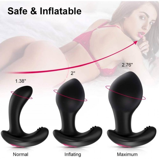 Anal Vibrator Inflatable Butt Plug 10 Vibrating Expand Modes India Anal Sex Toy