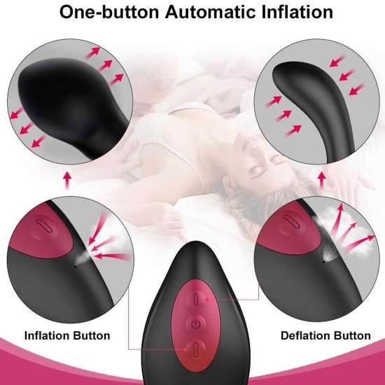 Anal Vibrator Inflatable Butt Plug 10 Vibrating Expand Modes India Anal Sex Toy