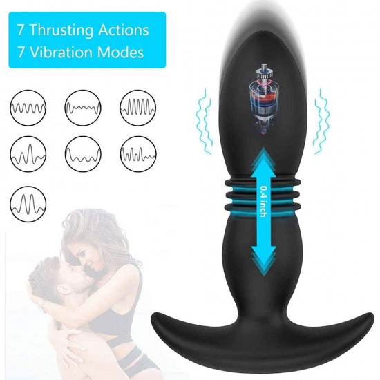 Anal Vibrator Prostate Massager Thrusting Male Vibrator With 7 Thrusting Actions Vibration Modes