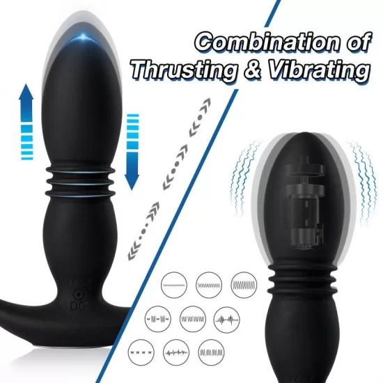 Anal Vibrator Prostate Massager Thrusting Male Vibrator With 7 Thrusting Actions Vibration Modes Butt Plug India Anal Play Anal Vibrator Prostate Massager Thrusting Male Vibrator With 7 Thrusting Actions Vibration Modes Butt Plug India Anal Play