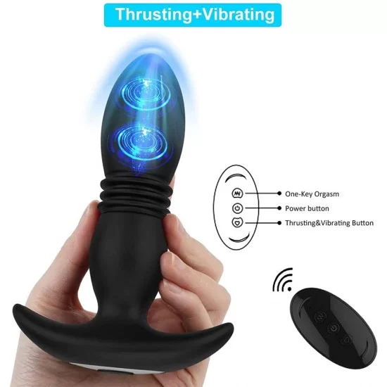 Anal Vibrator Prostate Massager Thrusting Male Vibrator With 7 Thrusting Actions Vibration Modes Butt Plug India Anal Play Anal Vibrator Prostate Massager Thrusting Male Vibrator With 7 Thrusting Actions Vibration Modes Butt Plug India Anal Play