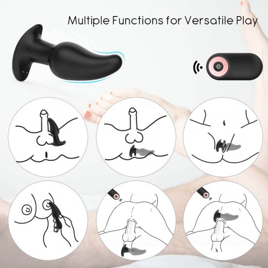 Anal Vibrator Vibrating Butt Plug 10 Vibration Rotation Remote Control Anal Sex India