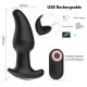 Anal Vibrator Vibrating Butt Plug 10 Vibration Rotation Remote Control Anal Sex India