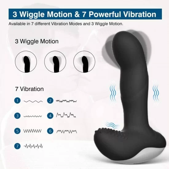 Anal Vibrator Wiggle Heating Butt Plug Remote Control Anal Sex Toy India