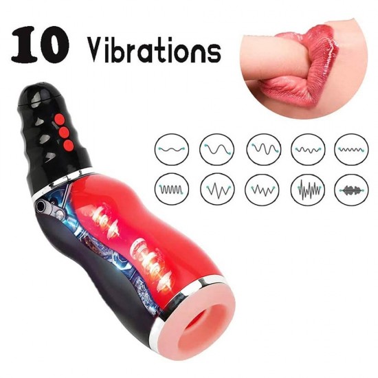 Automatic Male Masturbator Cup 5 Clamping 10 Vibrating with Various Woman Moans Sex Toy For Man India