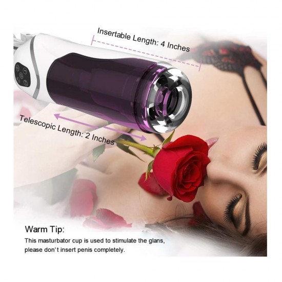 Automatic Male Masturbator India Hands Free 10 Spinning Modes and 10 Speeds Vibrating Male Sex Toy