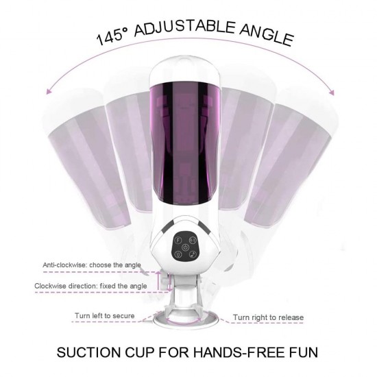 Automatic Male Masturbator India Hands Free 10 Spinning Modes and 10 Speeds Vibrating Male Sex Toy