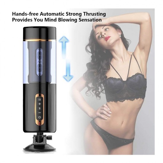 Automatic Male Masturbator India Hands Free Electric 3D Realistic Vagina Vibrating Male Sex Toy