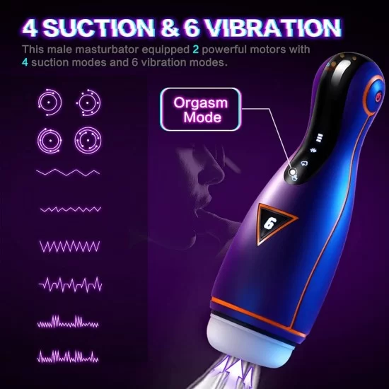 Automatic Male Masturbator Pocket Pussy Heating 4 Suction 6 Vibration Blowjob Toys for Men India Automatic Male Masturbator Pocket Pussy Heating 4 Suction 6 Vibration Blowjob Toys for Men India