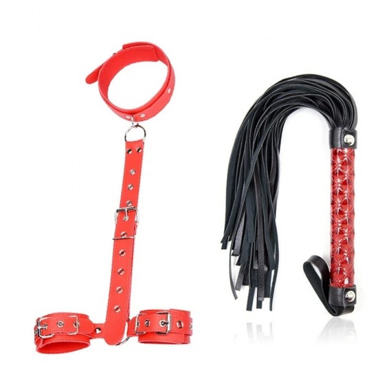 BDSM Restraint Set Collar and Whip India