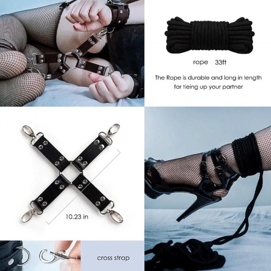 BDSM Bed Restraints 10 Pcs Set BDSM Bed Restraints 10 Pcs Set