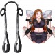 BDSM Toys Set with Handcuffs and Leg Straps Cuffs, Adjustable Wrist Thigh Restraint Ropes and Soft Tie Set