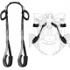 BDSM Toys Set with Handcuffs and Leg Straps Cuffs, Adjustable Wrist Thigh Restraint Ropes and Soft Tie Set