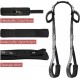 BDSM Toys Set with Handcuffs and Leg Straps Cuffs, Adjustable Wrist Thigh Restraint Ropes and Soft Tie Set