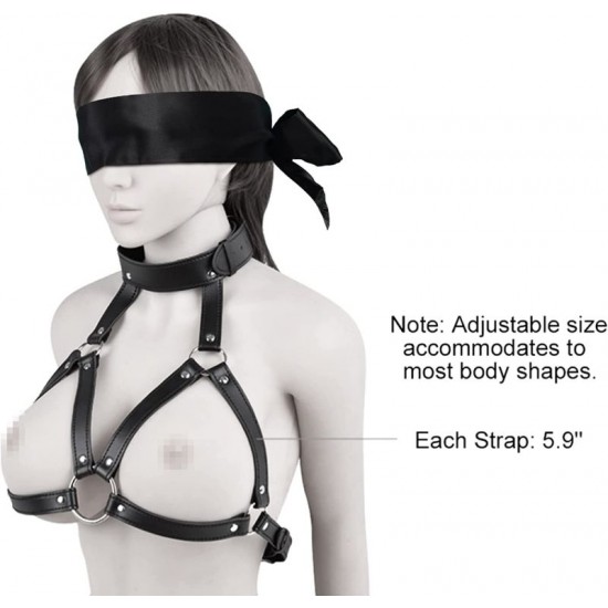 BDSM Toys Nipple Clamp SM Chest Harness Breast Clamp Neck Collar Restraint for Sex Game