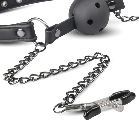 Ball Gag With Nipple Clamps BDSM Sex Toy India