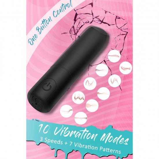 Bullet Vibrator 10 Vibration Modes Precision Clitoral Stimulation Rechargeable Waterproof Female Sex Toy India