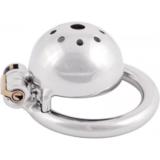 Metal Chastity Device Male Comfortable Virginity Lock Chastity Belt with Small Cage (1.97 inch / 50mm)