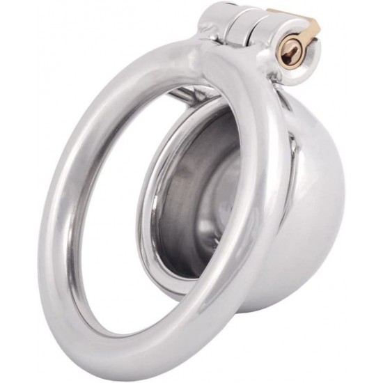 Metal Chastity Device Male Comfortable Virginity Lock Chastity Belt with Small Cage (1.97 inch / 50mm)