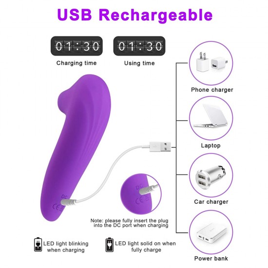 Clitoral Sucking G Spot Vibrator with 5 Frequencies Waterproof Rechargeable Male Sex Toy India