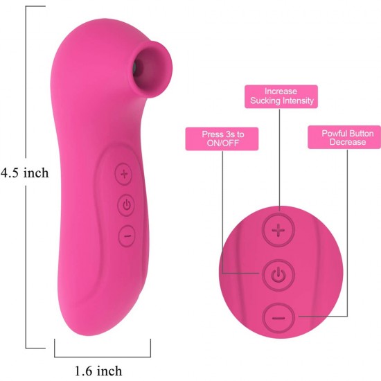 Clitoral Sucking Vibrator 10 Suction Modes Waterproof Rechargeable Adult Sex Toy For Women India