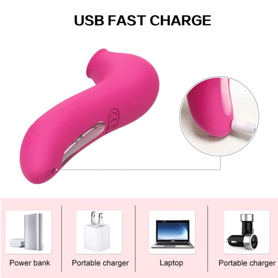 Clitoral Sucking Vibrator 10 Suction Modes Waterproof Rechargeable Adult Sex Toy For Women India