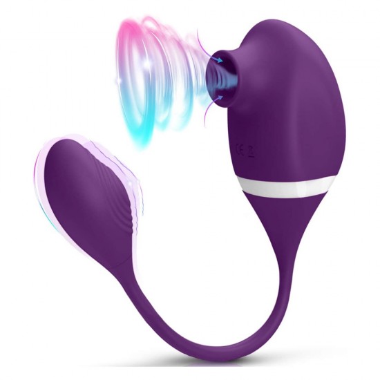 Clitoral Vibrator With Vibrating Egg 7 Suction 10 Vibration Modes Rechargeable Waterproof Adult Sex Toy For Women India